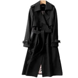 Winter Women' Windbreaker With Belt Fashion Streetwear Long