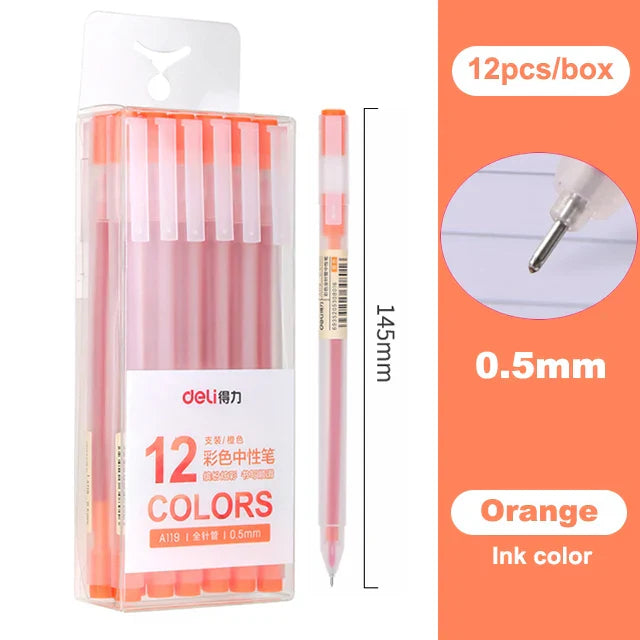 Deli Colored Gel Pen Ballpoint Pen Waterproof