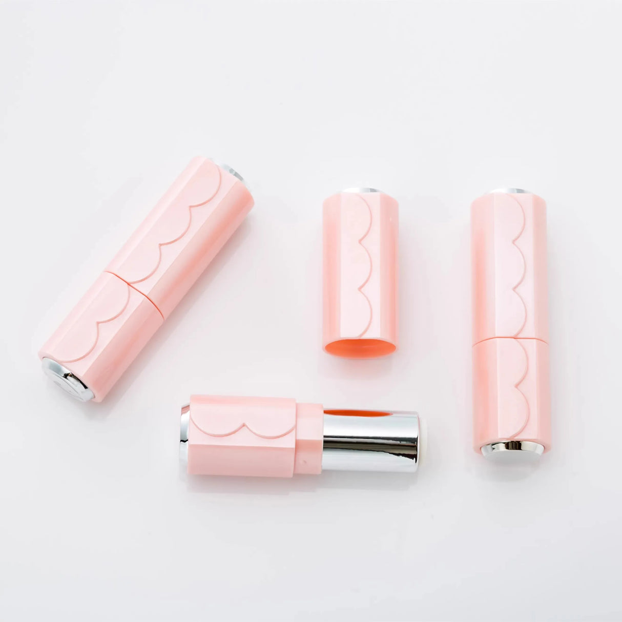 Pink Lipstick Tube Diy Round Lip Balm