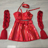 Sexy Bar Dj Gogo Dance Costume Fluorescent Laser