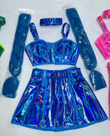 Sexy Bar Dj Gogo Dance Costume Fluorescent Laser