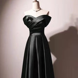 Sexy Boat Neck Satin Wedding Bridesmaid Maxi Dress