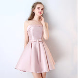 Sexy Strapless Wedding Bridesmaid Party Dress Elegant Prom