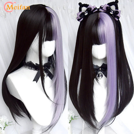 Meifan Long Lolita Ombre Harajuku Wig With Bang