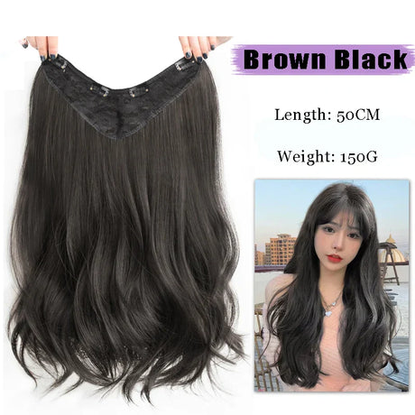 As-Part Synthetic Clip In Hair Extension Long Thick