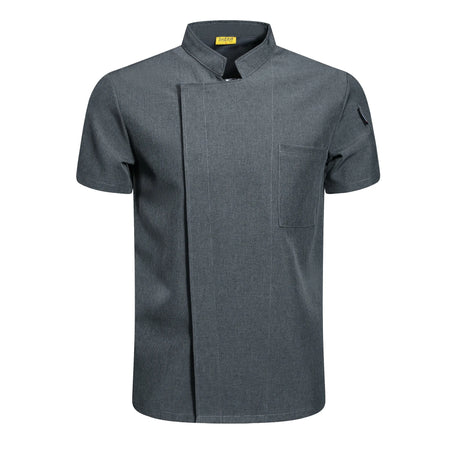 Men' Chef Jacket Short Sleeve Kitchen Cook Shirt