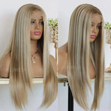 Highlight Brown X Lace Front Wig Synthetic Lace