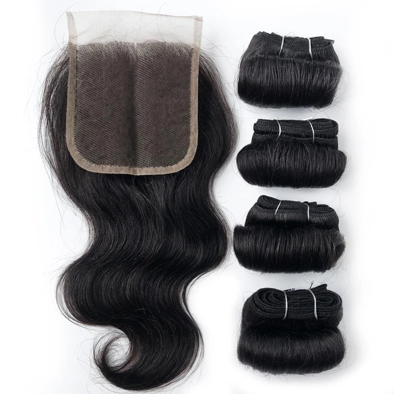 Brazilian Body Wave Bundles With Closure Human Hair