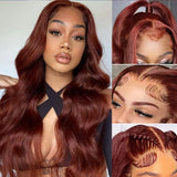 Reddish Brown Body Wave Lace Front Wig