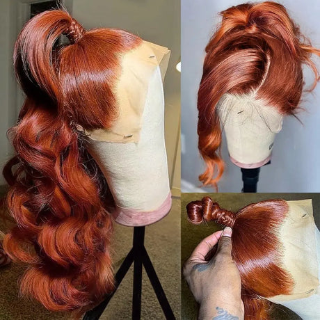 Reddish Brown Body Wave Lace Frontal Human