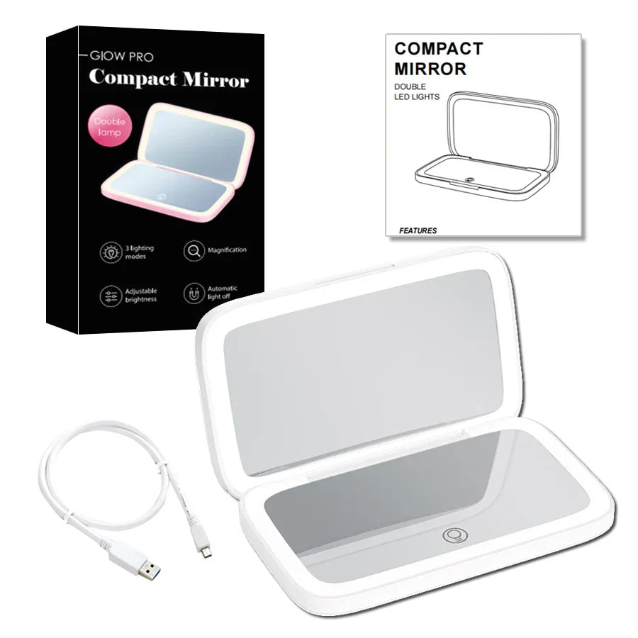 Mini Compact Led Makeup Mirror With Light X