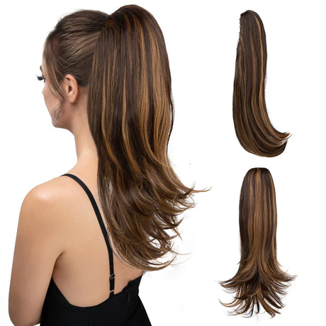 Synthetic Claw Clip In Ponytail Hair Extensions Hairpiece