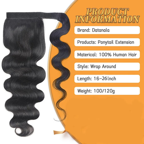 Body Wave Ponytail Human Hair Extension G Wrap