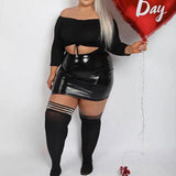 Women Leather Skirt Sexy High Waist
