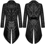 Classical Devil Mens Gothic Steampunk Tailcoat Jacket Black