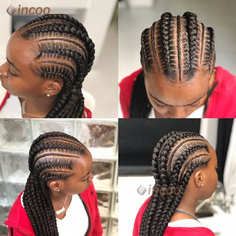 Full Lace Frontal Wigs For Women Cornrow