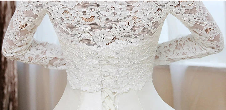 High Neck Lace Wedding Dress Jacket Capes Full