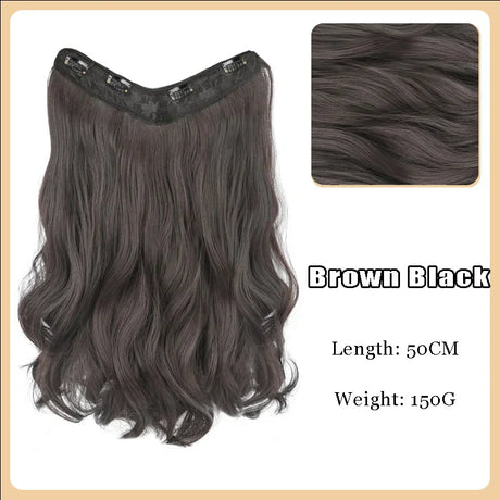 As-Part Synthetic Clip In Hair Extension Long Thick