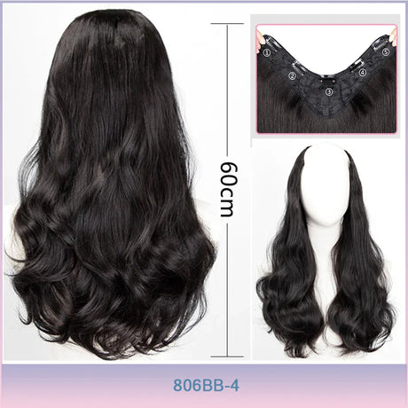 As-Part Synthetic Clip In Hair Extension Long Thick