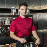 Chef Jacket Men Restaurant Kitchen Cook Shirts Hotel