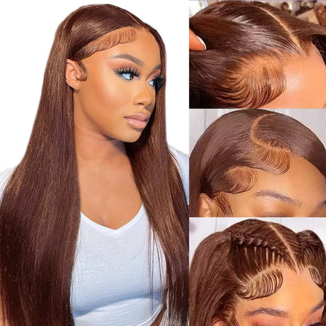 Bone Straight Lace Front Wigs Human Hair