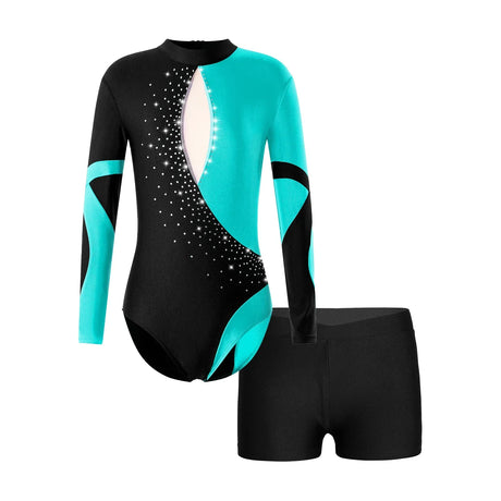 Kids Girls Ballet Gymnastic Leotard Skating Performance Costume