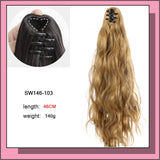 Long Wavy Straight Claw Clip On Ponytail Hair