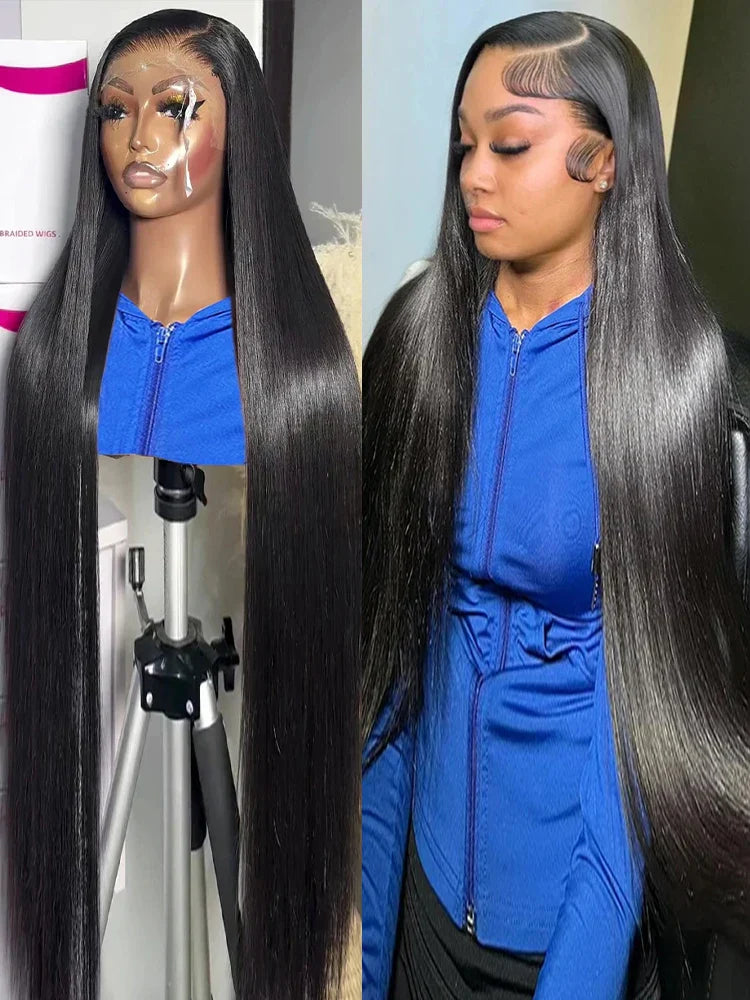 Brazilian 13X6 Transparent Bone Straight Lace Frontal Wig