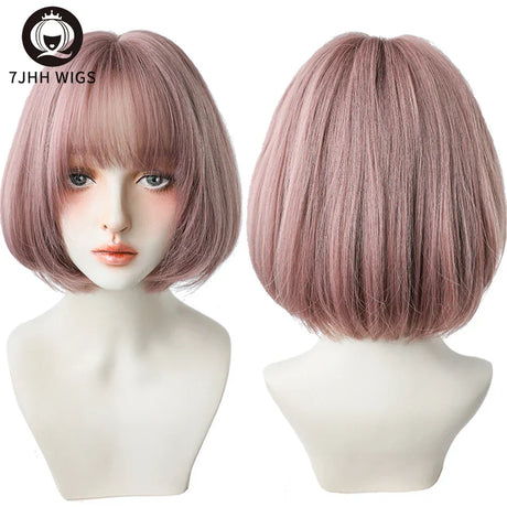 Jhh Wigs Black Short Bob Wig For Girl