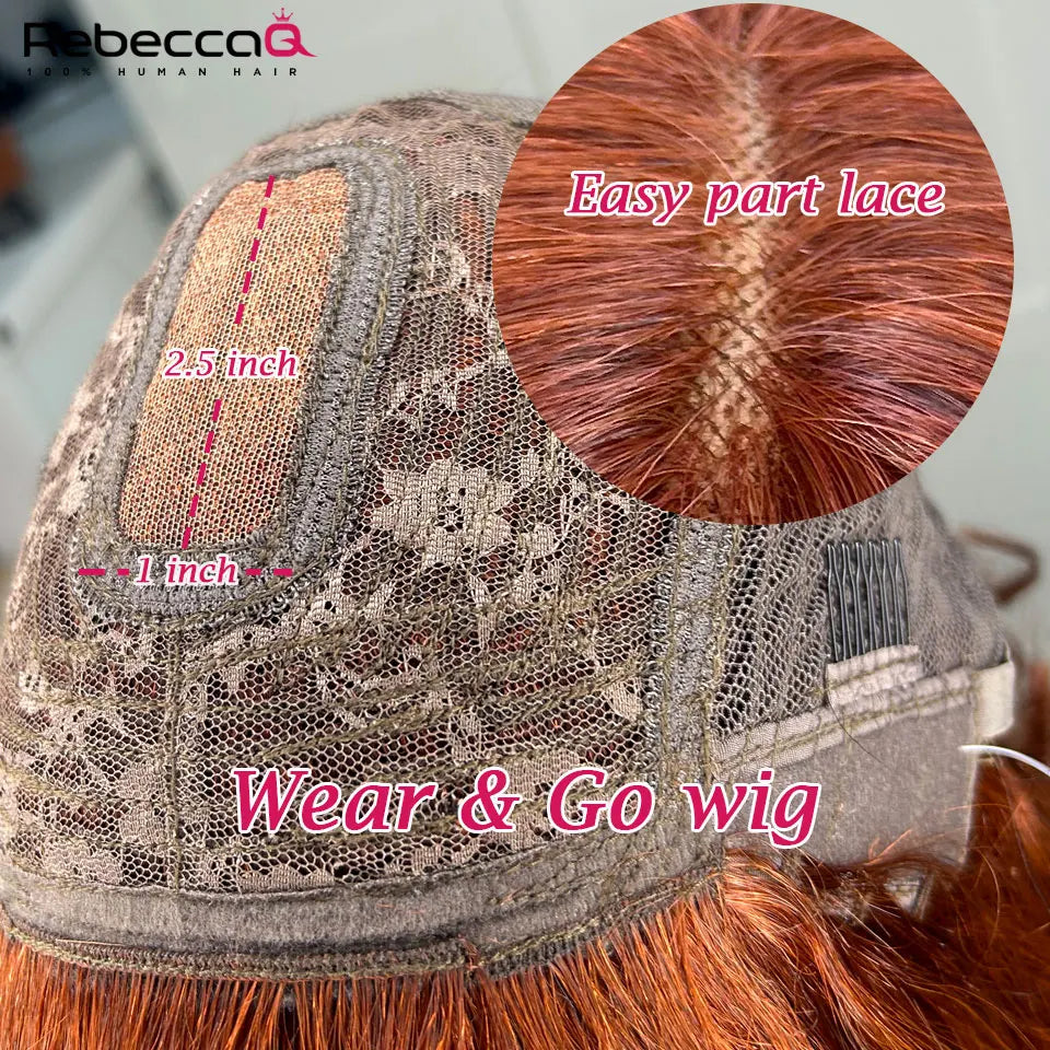 Brown Bob Bob Wig Wear And Go Short