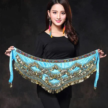 Oriental/Indian Belly Dance Coin Belt Bellydance Hip Scarf