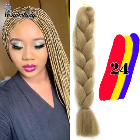 Wonderlady Color Long Colored Braiding Hair Jumbo Braids