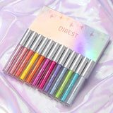 Qibest Colors Glitter Liquid Eyeshadow Waterproof Metallic