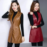 Faux Leather Vest Women' Clothing Pu Autumn Jacket