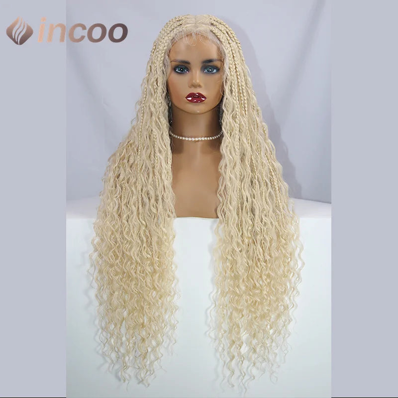 Boho Box Braided Wigs Double Lace Front Goddess