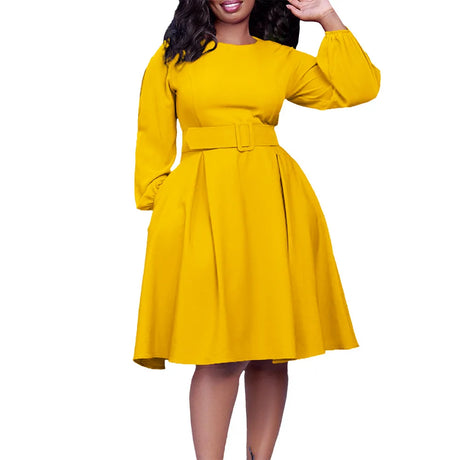 Office Lady A-Line Dress African Long Dresses For