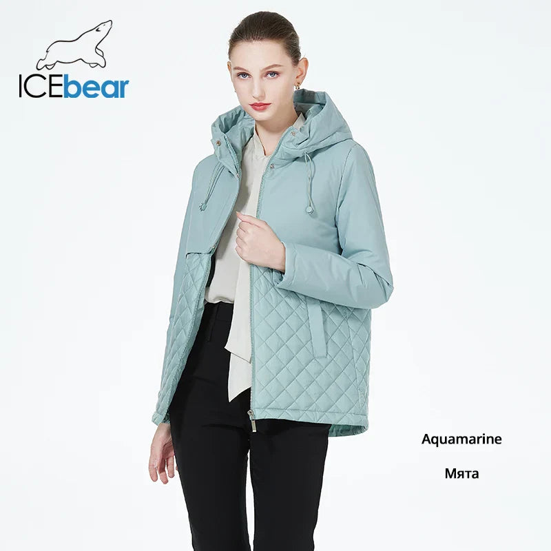 Icebear New Women Casual Short Jackets Hooded Windproof