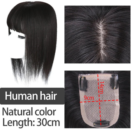 Synthetic Hair Fake Fringe Clip In Bang Cover