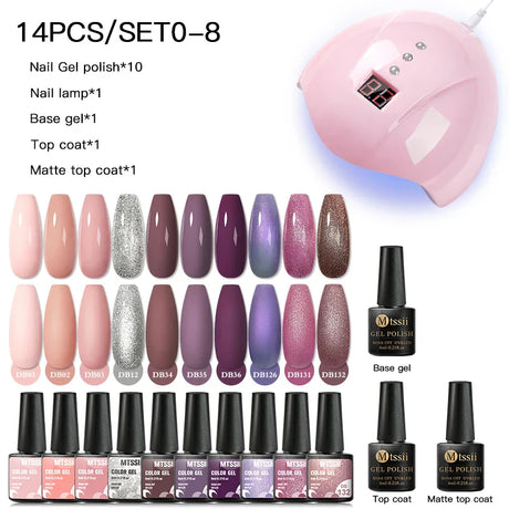 Gel Nail Polish Set With W