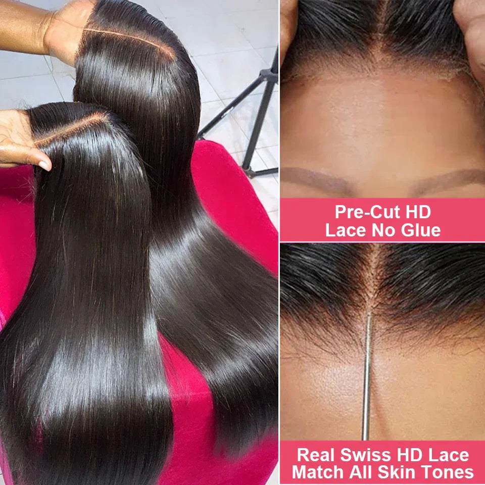 Glueless Preplucked Human Hair Wigs Ready To Wear