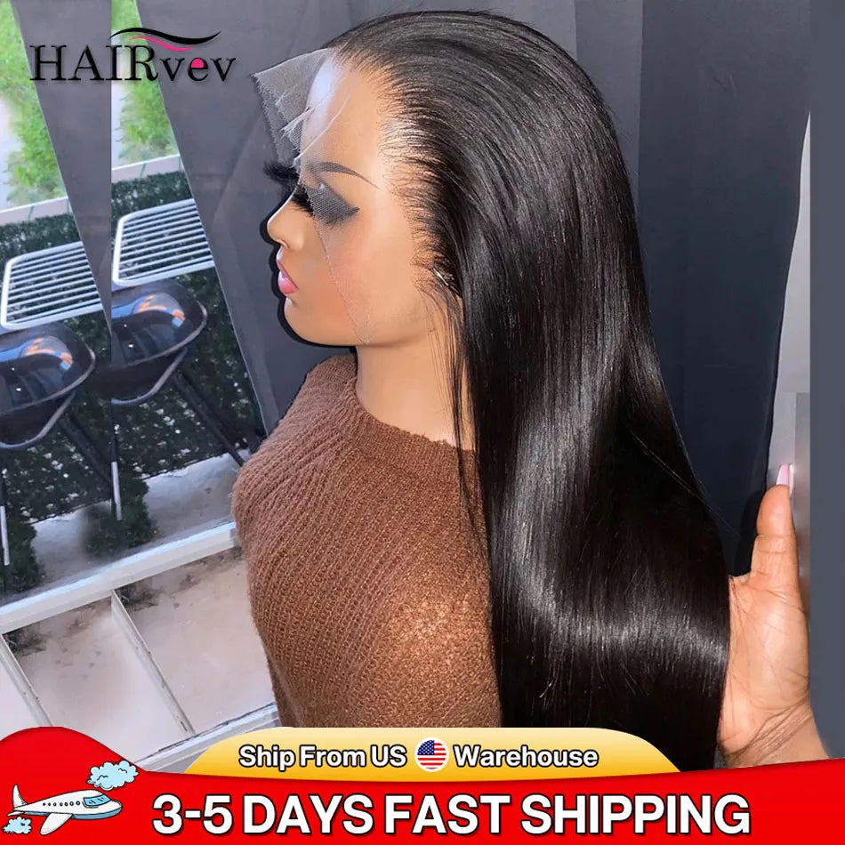 Hd Transparent Lace Frontal Wig Brazilian Straight