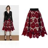 Elegant Summer Boho Lace Skirts Women Vintage Mesh
