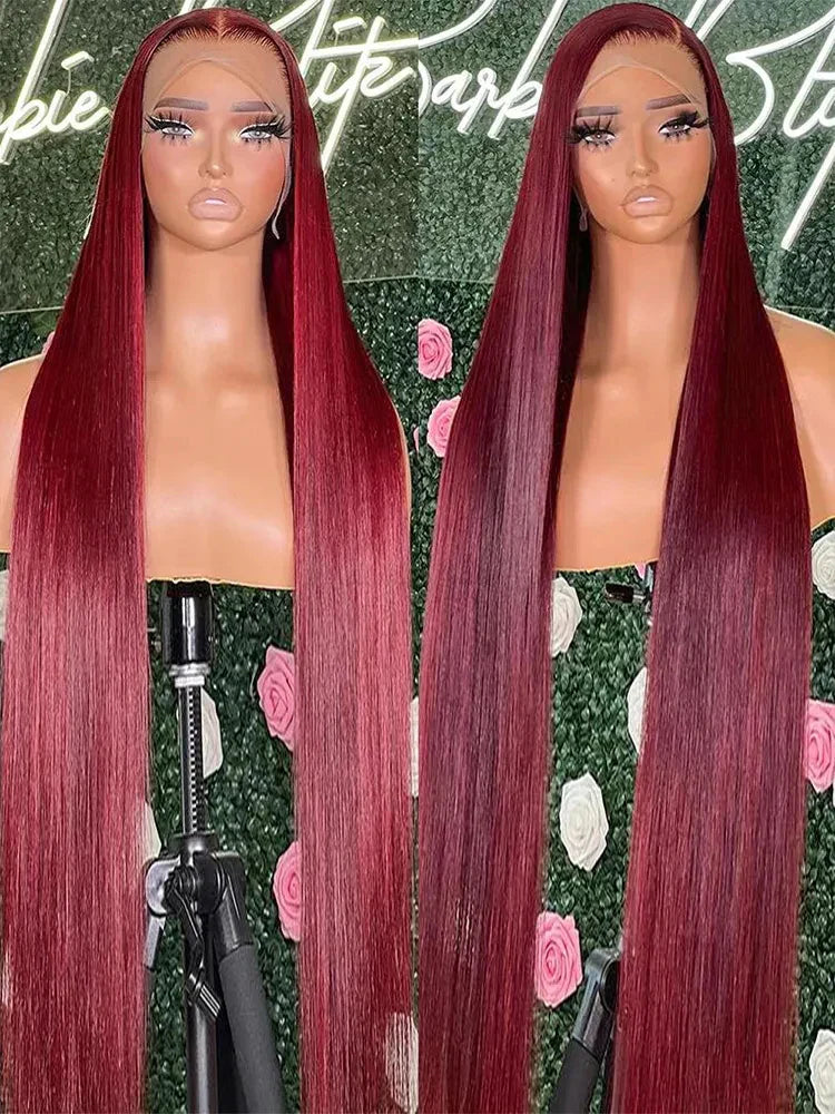 Burgundy X Hd Lace Frontal Human Hair Wig