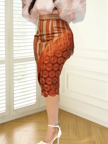 Elegant Skirts For Women High Waist Pencil Vintage