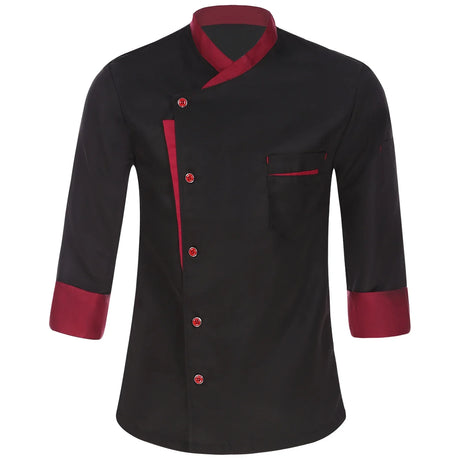 Men Chef Shirt Long Sleeve Cosplay Jacket Kitchen