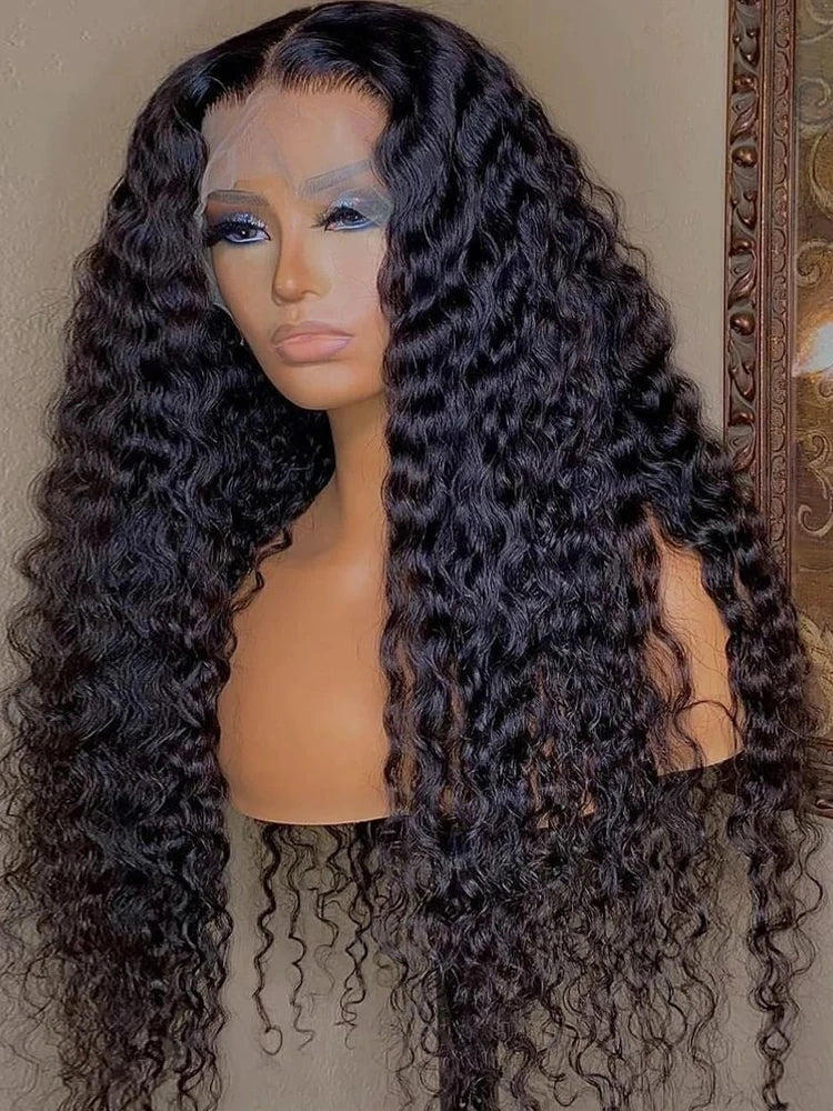 Deep Wave Frontal Wig Brazilian Curly Human