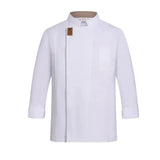 Newest Solid Mens Chef Jacket Short Long Sleeve