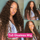 Chocolate Brown Lace Front Wig Deep Wave