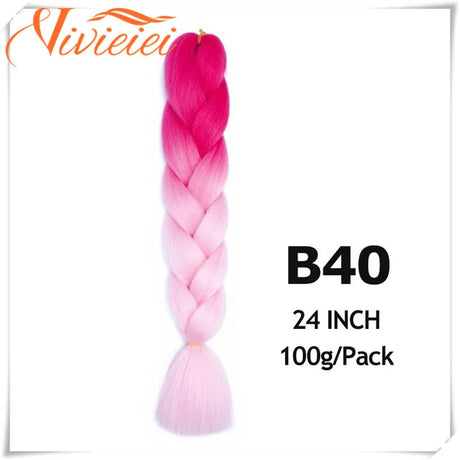 Pink Ombre Jumbo Braids Hair Extensions