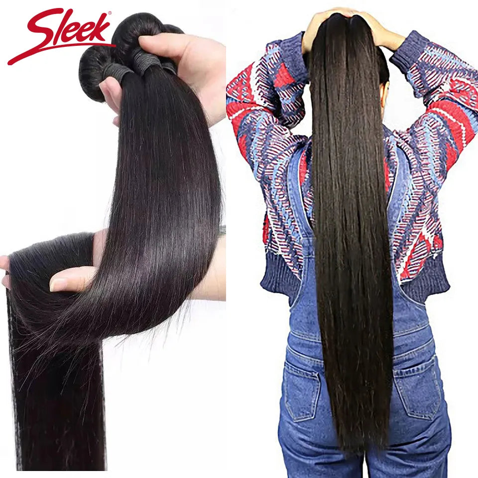 Sleek Brazilian Straight Human Hair Bundles // Hair